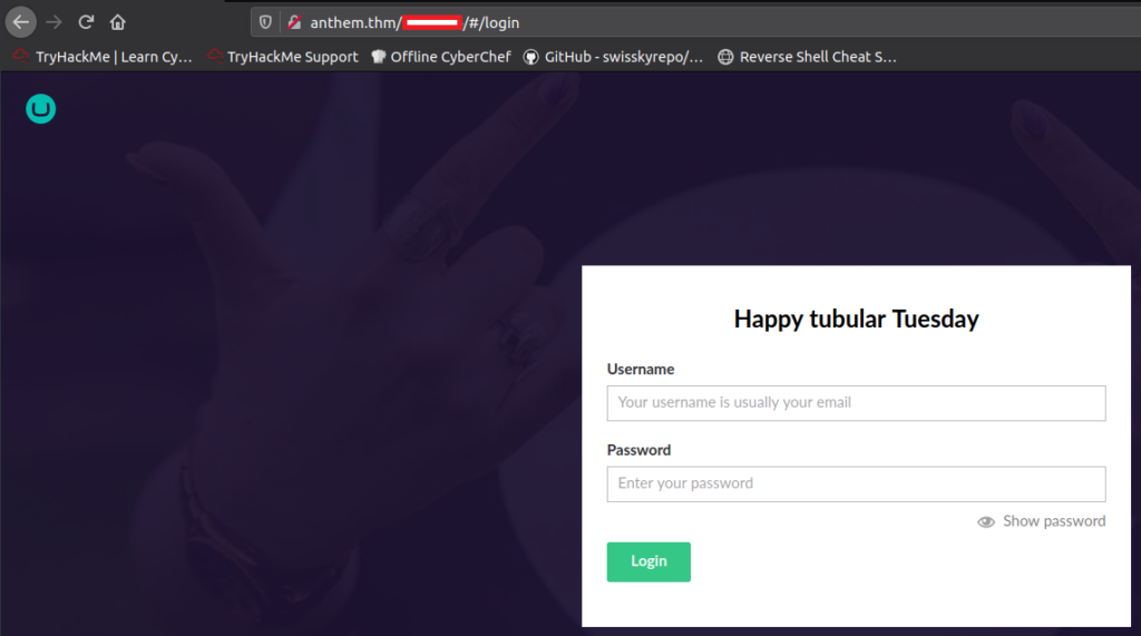 umbraco login page